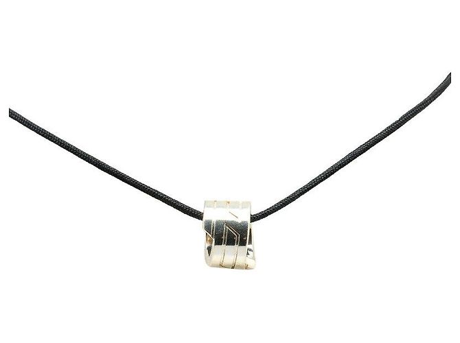 Hermès H-Ring-Halskette von Hermes SV925 Silber Metallisch