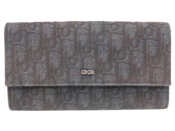 Cartera Larga Wrap Dior en Jacquard Negro