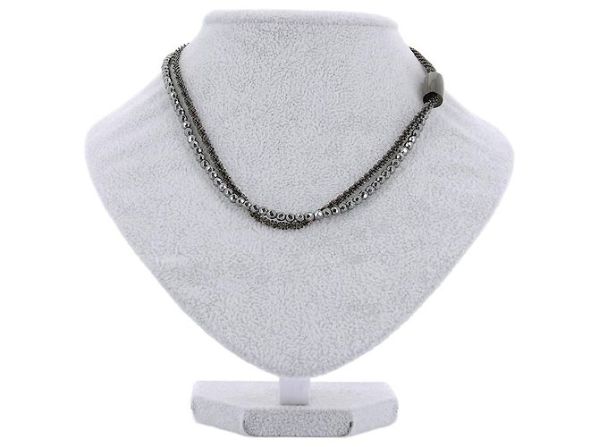Autre Marque Collar de cadena doble Negro