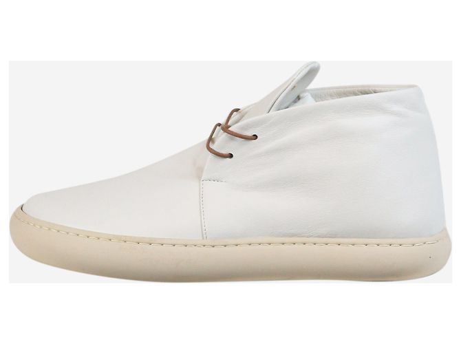 Fausto Santini Chaussures en cuir blanc à lacets - taille EU 39