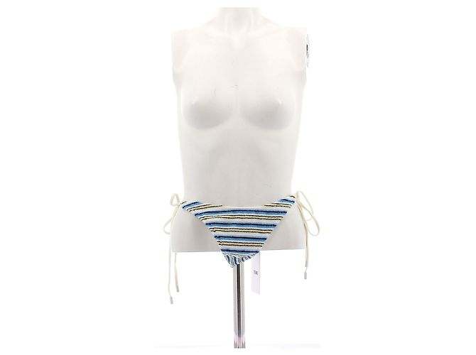Autre Marque Bikini-Unterteil mit blauen Streifen