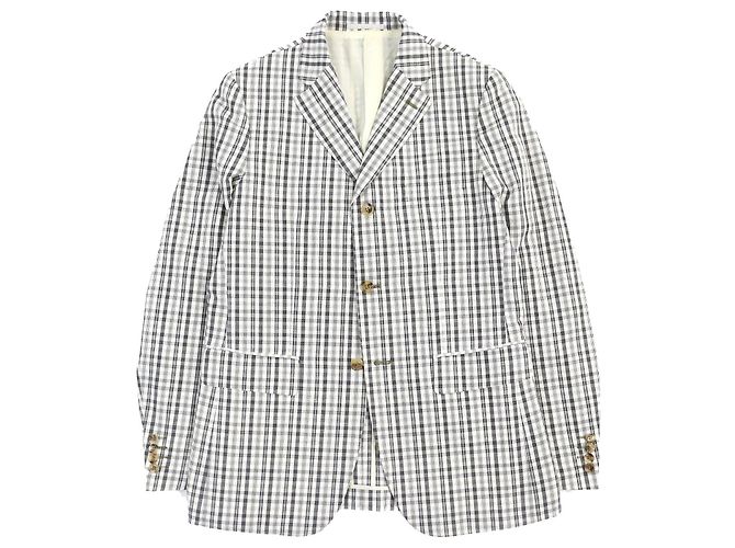 & Other Stories COMME des GARCONS Check Pattern Jacket Black White