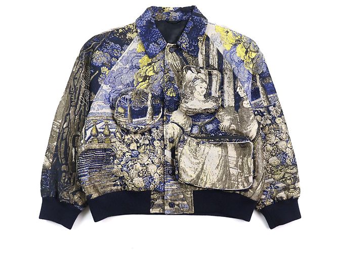 Jaqueta bomber bordada com logo Louis Vuitton Multicor