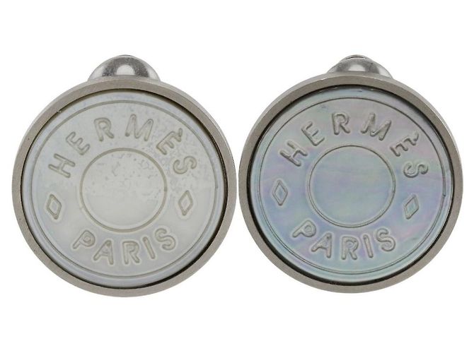 Hermès Orecchini in metallo vintage Hermes Argento 