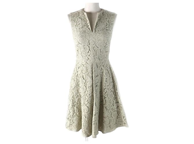 Burberry Spitzenkleid ohne Ärmel hellbeige