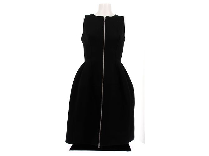 Vestido Alaïa de lã preto e marrom