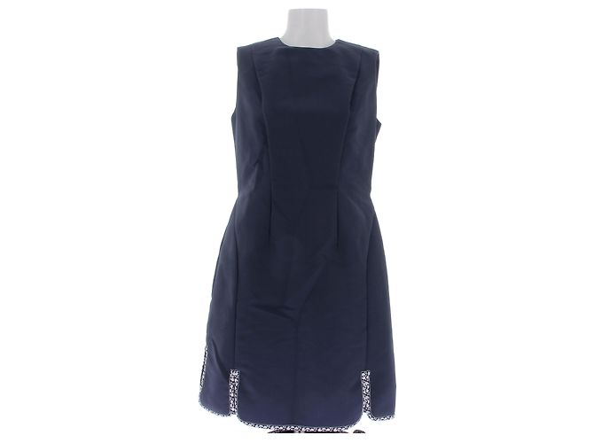 Dior Kleid marineblau aus Baumwolle Größe 42