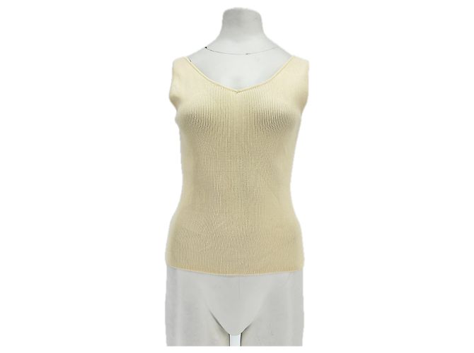 Autre Marque GOELIA Tanktop Ecru Khaki