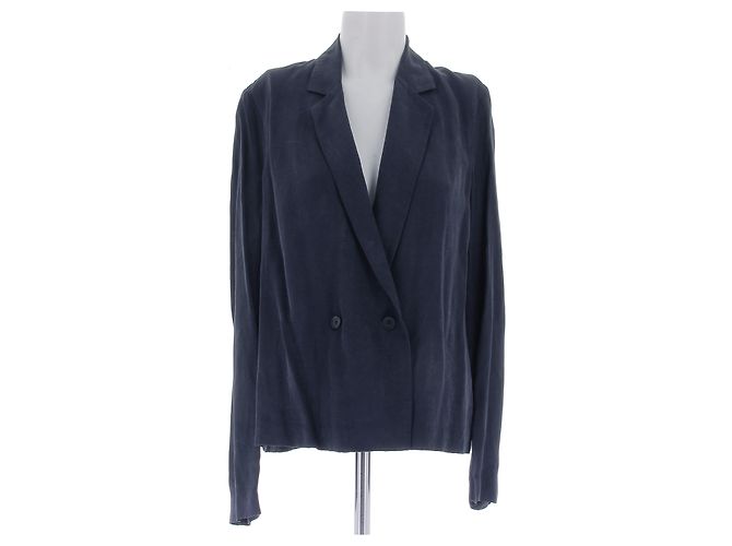 The row Veste légère bleue marine en cupro Blue