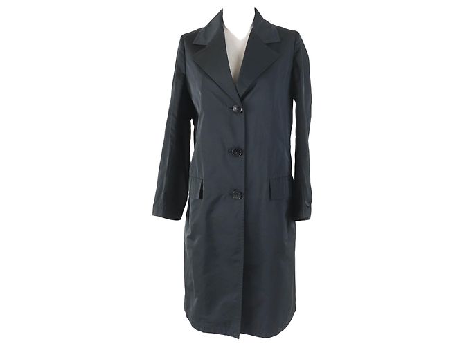Jil Sander langer Chester-Mantel schwarz 34 Frauen