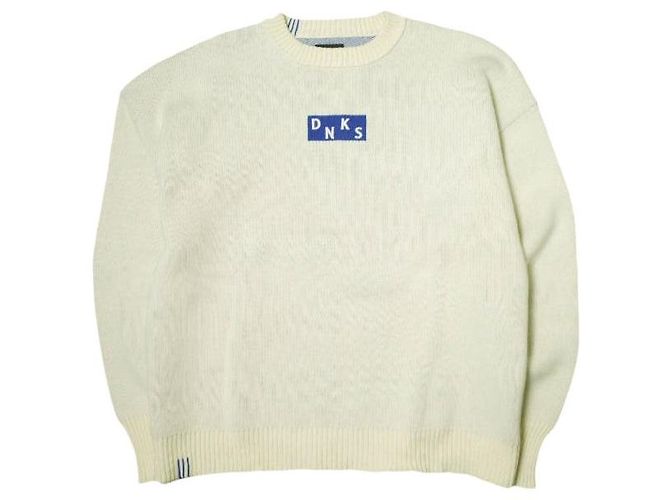 Autre Marque Danke Schön EMBROID CREW NECK KNIT Baumwollstrick Roh