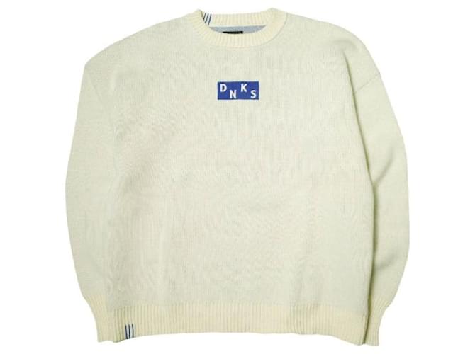 Autre Marque Danke Schon EMBROID CREW NECK KNIT Cotton Knit Cream  ref.2289568