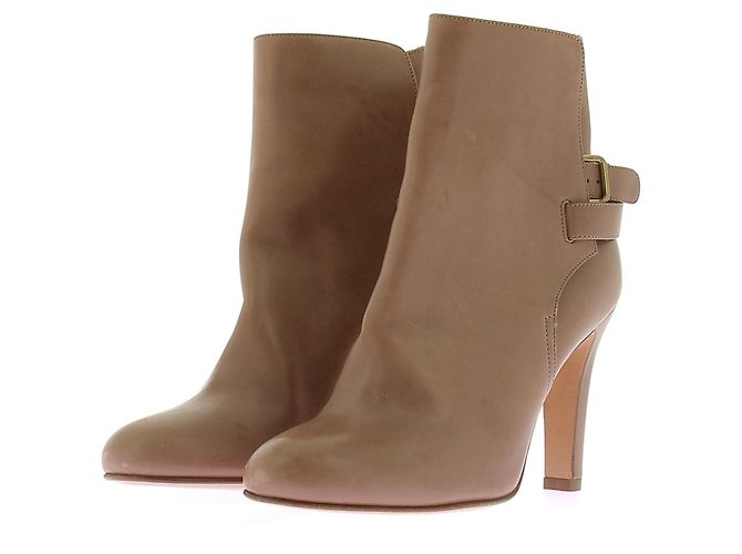 Michel Vivien Stivaletti con tacco in pelle cammello