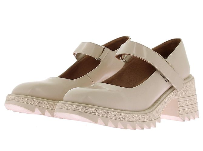 Jonak Babies "Dovy" à semelles crantées en cuir glacé écru Beige