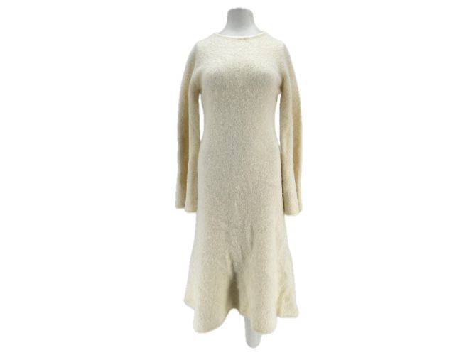 Autre Marque Kleid aus Alpakawolle Weiß