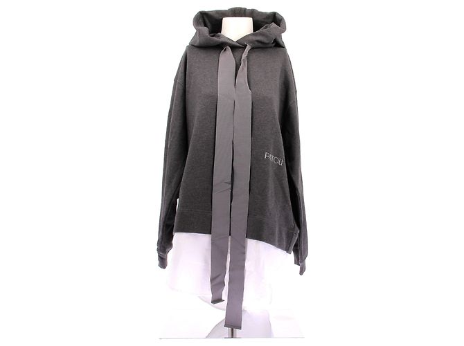 Autre Marque Sudadera gris PATOU con yugo de camisa