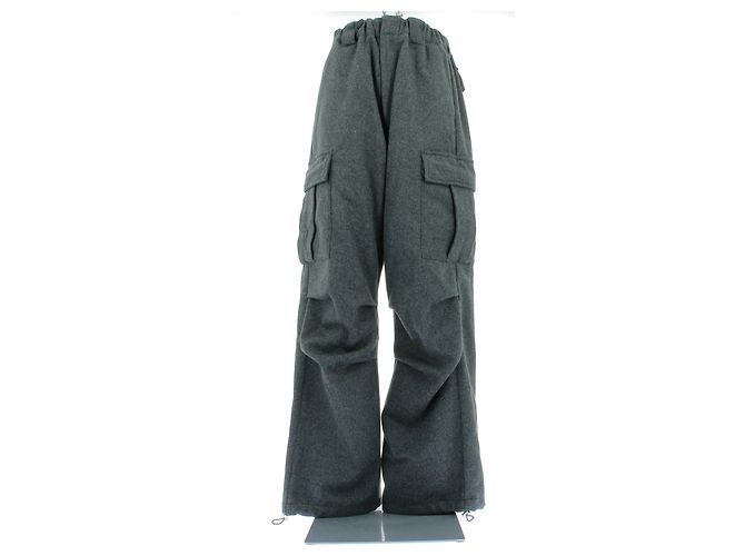 Miu Miu Grey Wool Cargo Pants