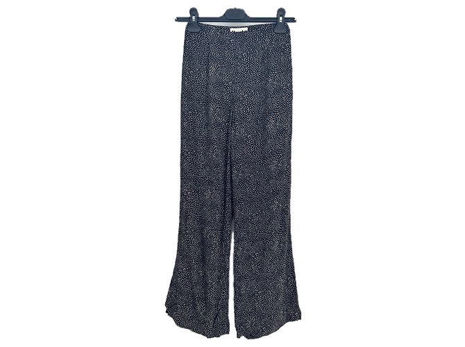 Calças Rouje Pretas com Bolinhas de Viscose Preto