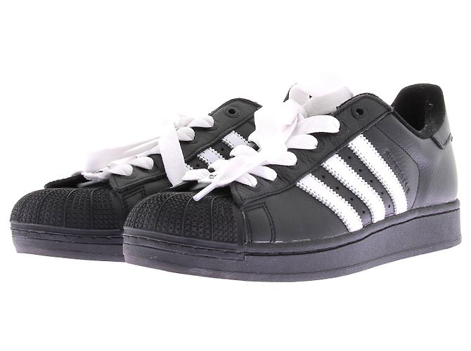 Adidas Baskets "Supertars II" en cuir Black