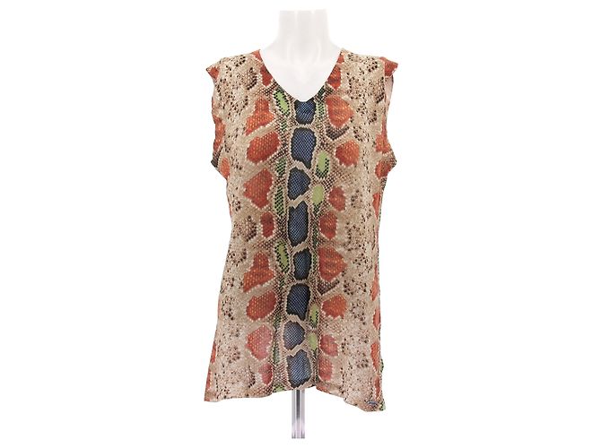 John Galliano Top à motif python