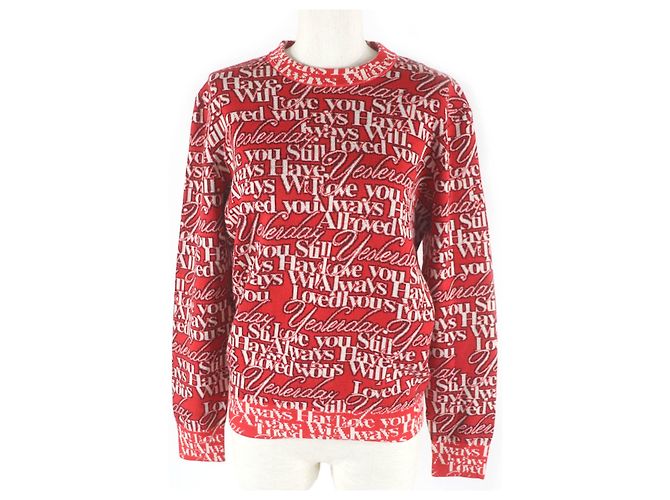 Suéter de punto rojo con estampado Balenciaga XS Roja