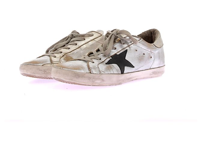 Golden Goose Baskets "Super-Star" argentées Metallic