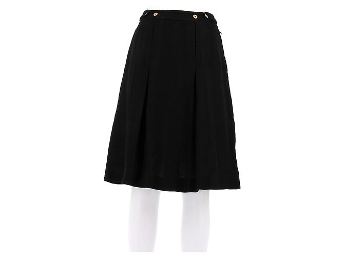 Falda Balenciaga negra de viscosa Negro