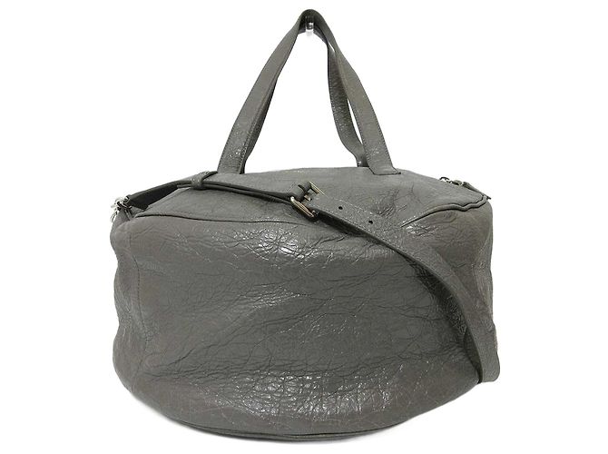 Air Hobo Bolsa Boston Hobo de couro Balenciaga Cinza