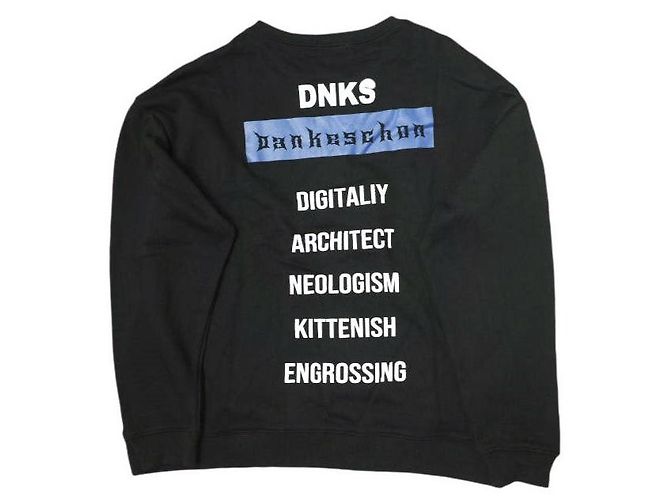 Autre Marque Danke Schön LOGO SWEAT CN Baumwoll-Sweatshirt limitiert Schwarz