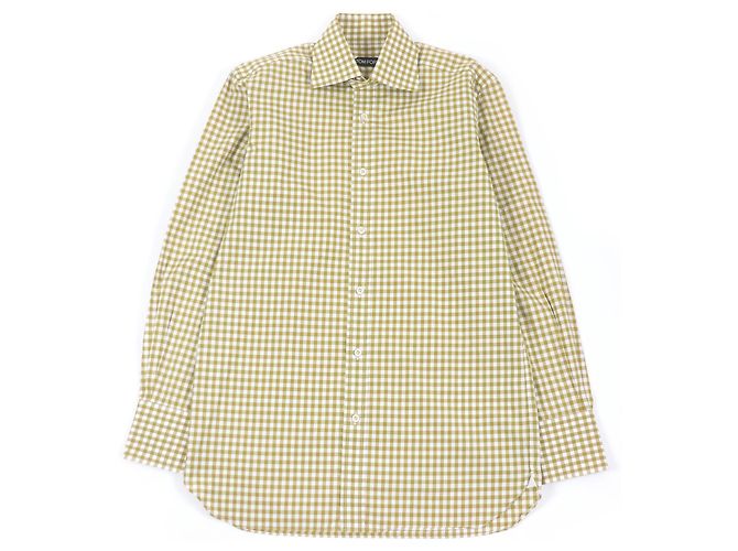 Camicia a quadri in cotone Tom Ford marrone
