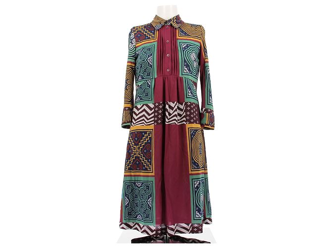 Etro Multicolored Printed Midi Dress Viscose