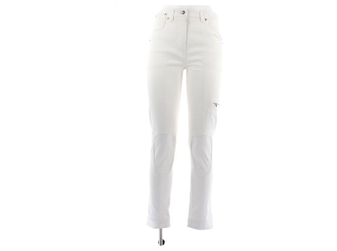 Louis Vuitton Slim Jeans Weiß Baumwolle Größe 36