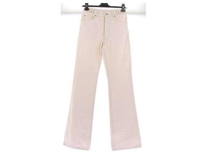 Vaqueros Paco Rabanne Khaki de algodón Talla 34 Caqui