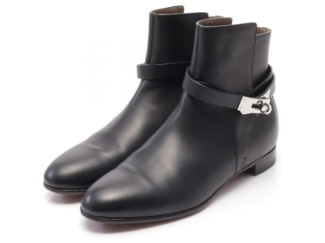 Hermès Bottes en cuir Hermes Kelly Noir
