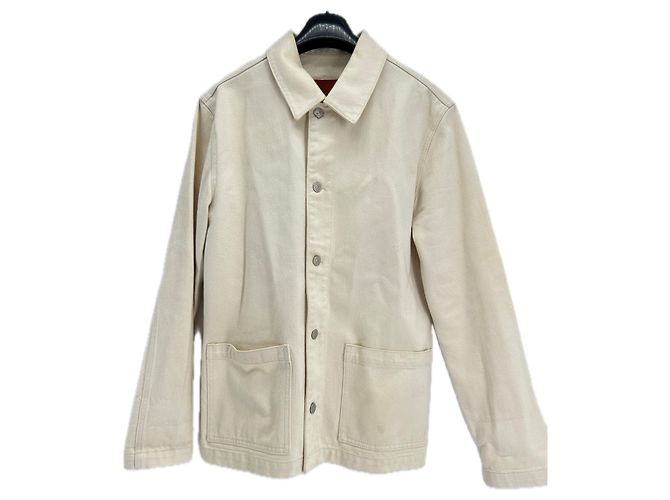 Sandro White Denim Jacket XS