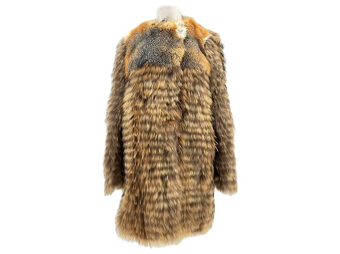 Météo Fox fur coat Camel