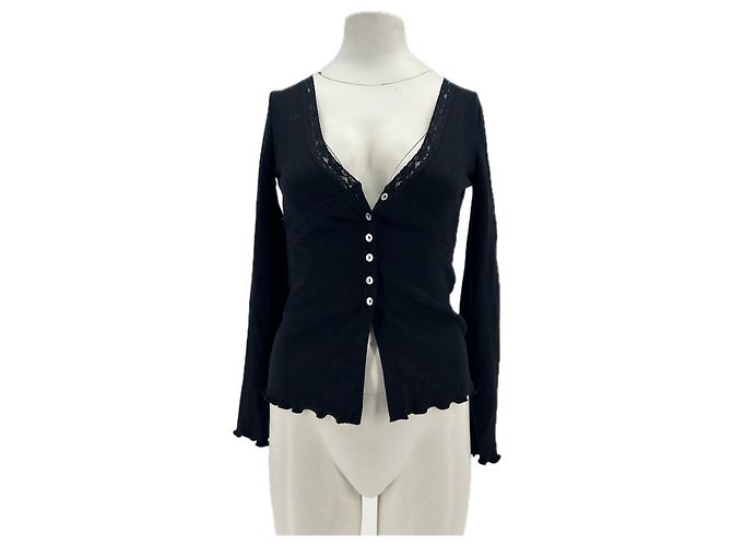 Rouje Schwarze Strickjacke 'Mireille'