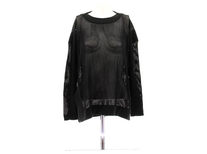 Alexander Wang Schwarzer Baumwollpullover XS 