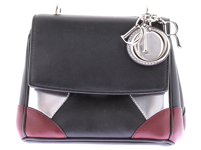 Mini borsa a mano nera e argento "Be Dior" Nero 