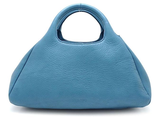 & Other Stories HIROFU Leather Handbag Blue