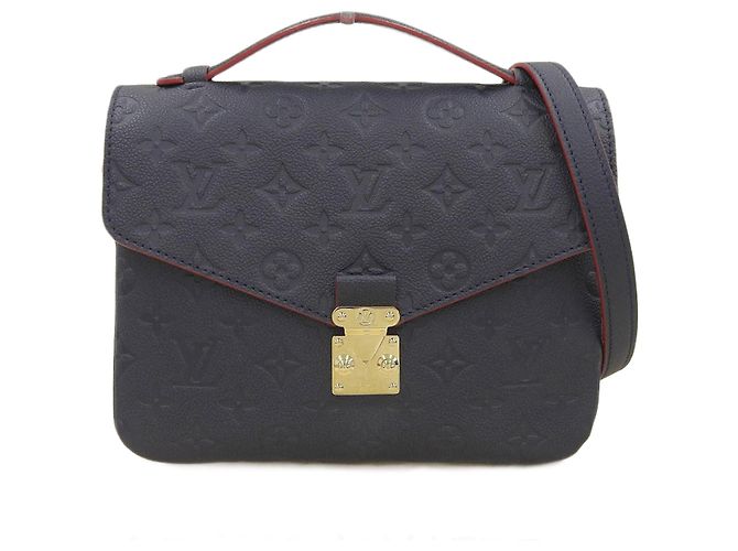 Bolsa Louis Vuitton Monogram Empreinte Pochette Metis MM M44071 Azul