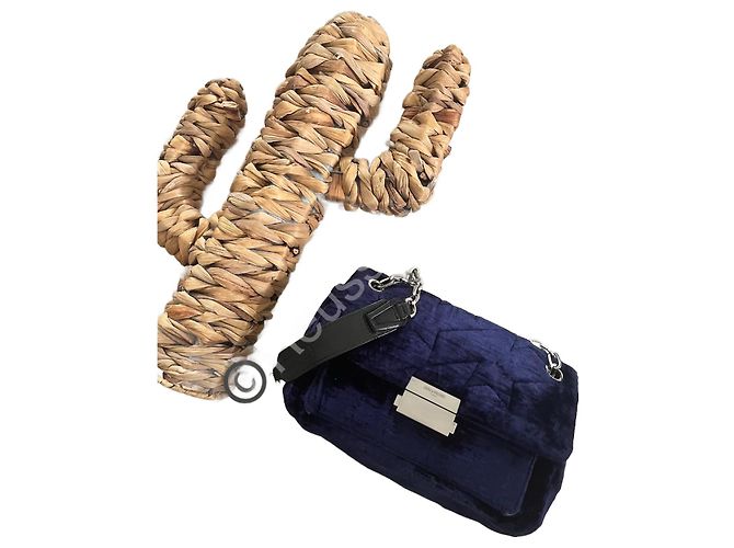 Zadig & Voltaire Ziggy Blaues Samt – Samt Tasche - Schultergurt