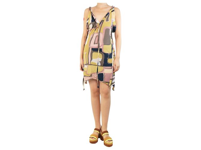Marni Multi printed strap dress - size UK 8 Multiple colors