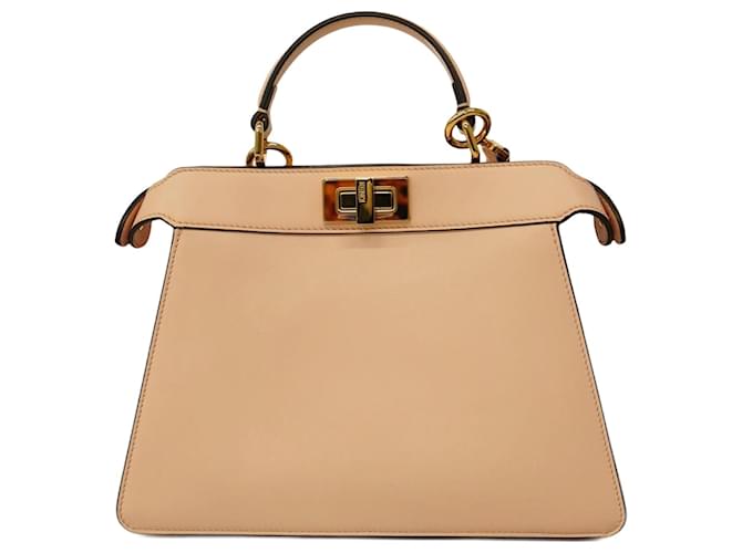 Fendi Peekaboo Handbag in Pink Leather  ref.2292839