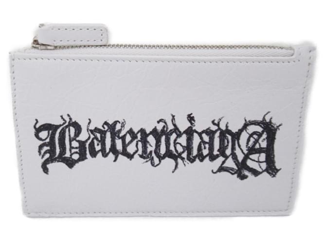 Everyday Balenciaga White Leather Card Case  ref.2292952