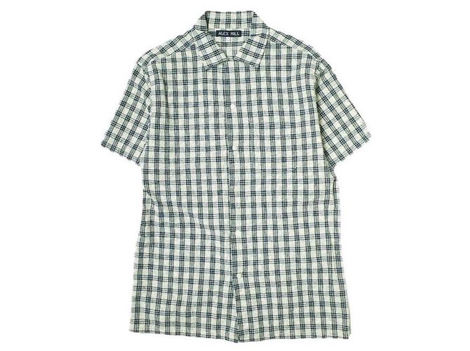 Autre Marque Camisa Alex Mill de algodão com gola aberta Azul Bege