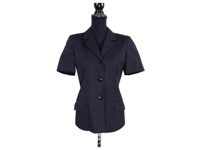 Les Copains blazer estivo a maniche corte 1990s Nero