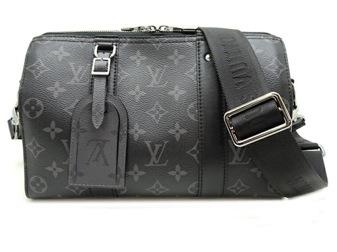 Louis Vuitton City Keepall Men's Shoulder Bag Black Monogram Cloth  ref.2294297