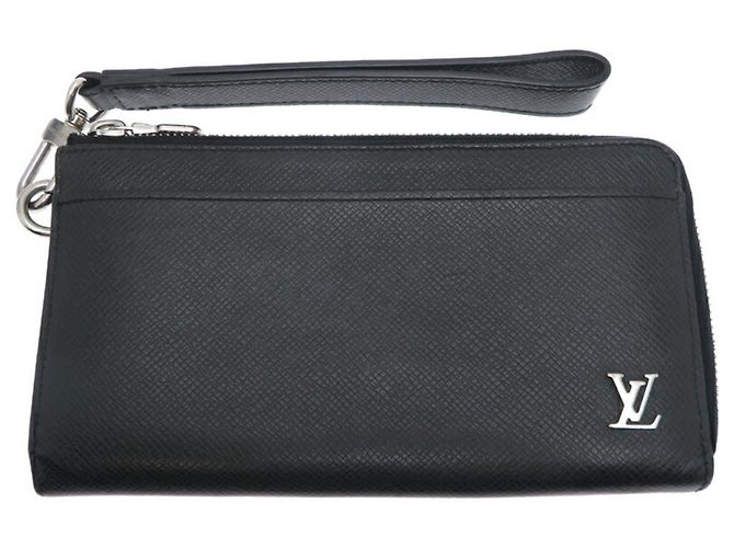 Louis Vuitton Zippy Dragonne Men's Long Wallet Black