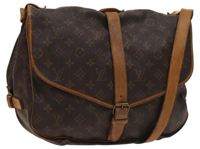 LOUIS VUITTON Bolsa de Ombro Monogram Saumur 35 M42254 LV Auth bs26029 Monograma